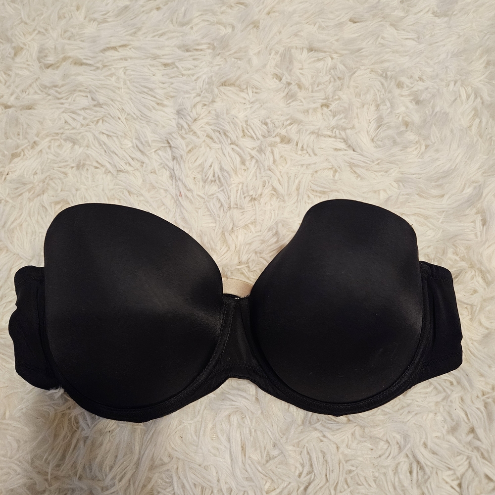 VS PINK Black Strapless Bra